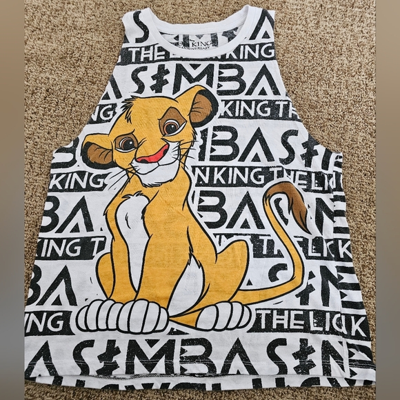 Disney | Tops | Gently Used 2th Anniversary The Lion King Simba Tank ...